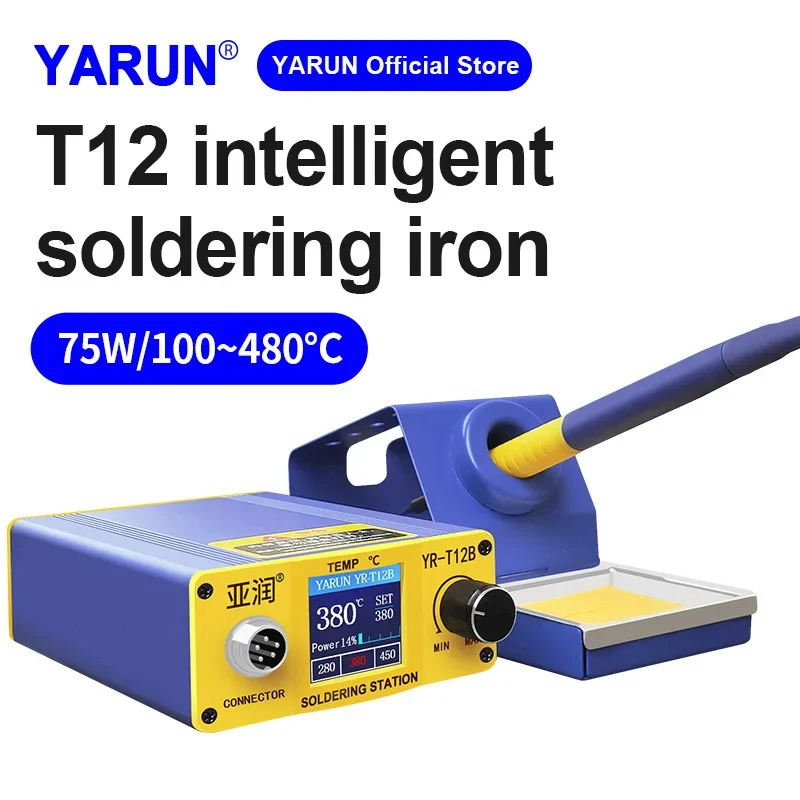 Yarun Welding Digital Display Electric Soldering Iron Adjustable Temperature Control Mobile Phone Repair Multi specification soc