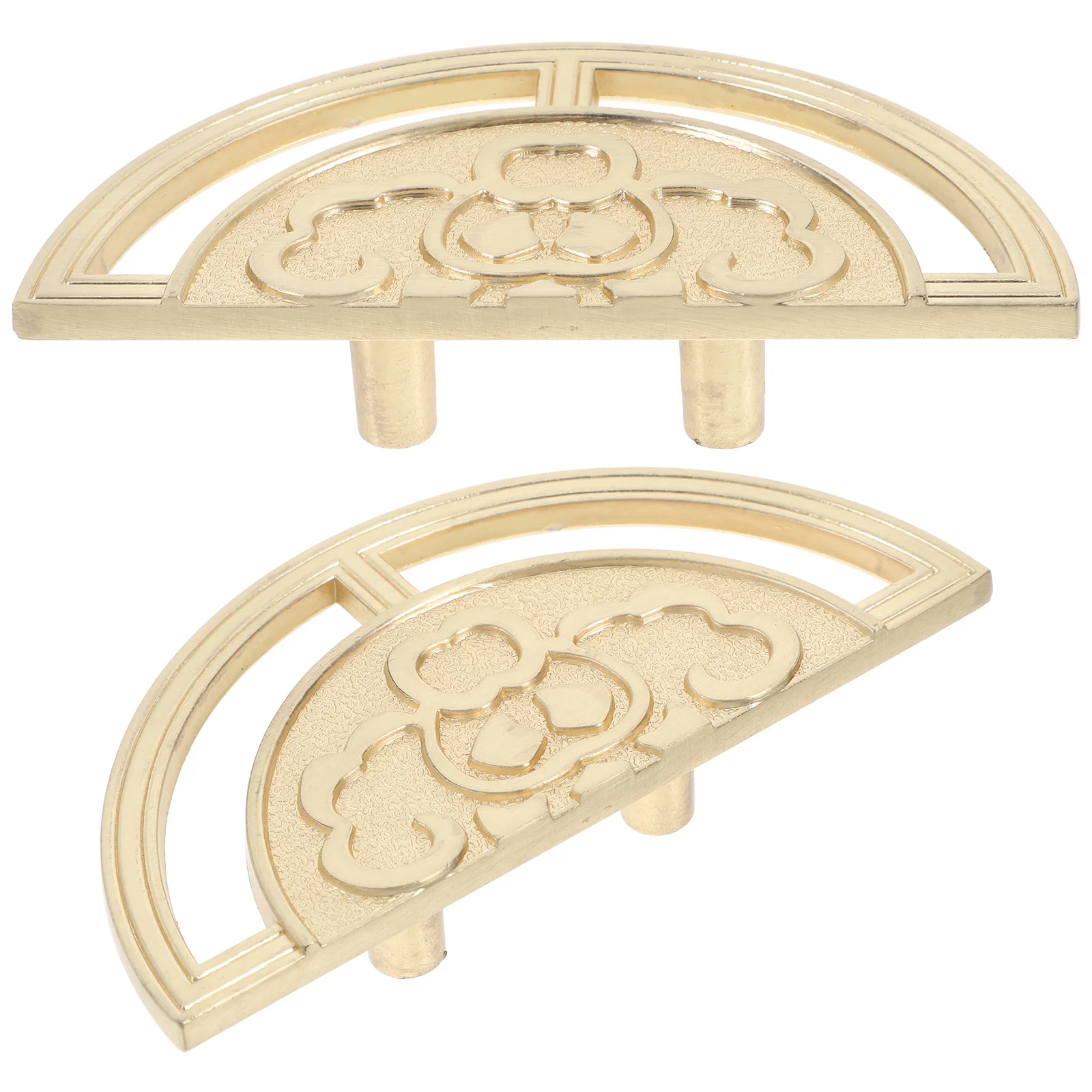 

2Pcs Golden Cabinet Door Handle Vintage Closet Shoe Cabinet Pulls Exquisite Zinc Alloy Easy Install Home Decor