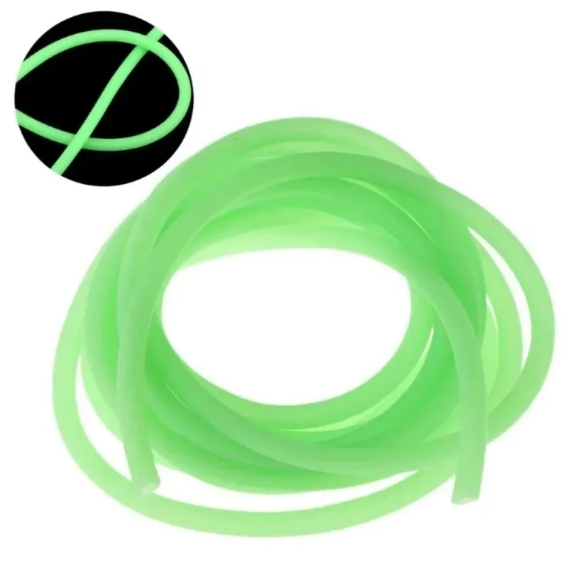 Tubo Luminoso Verde de 1.5M para Pesca, Fundas de Silicona Suave para Anzuelos, Tubo Luminoso para Línea de Pesca, Herramienta de Pesca