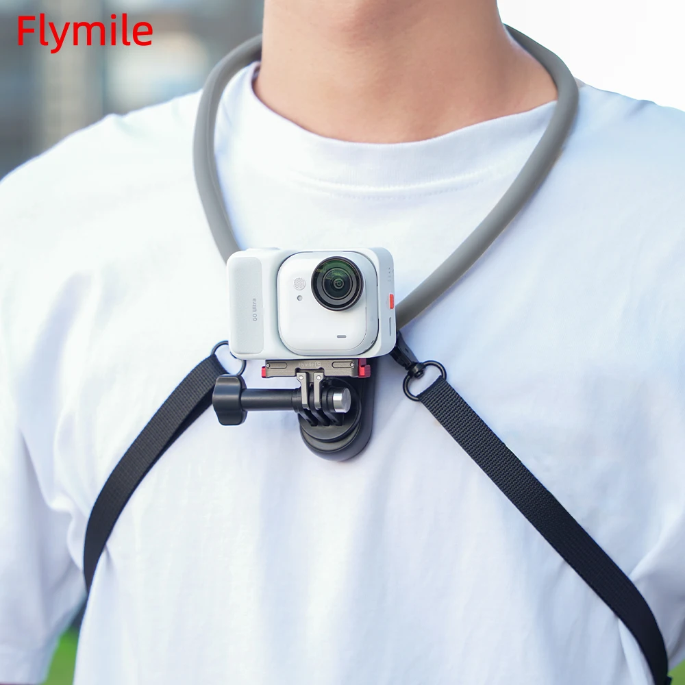 

Flymile Neck Mount for DJI Action 5/Gopro 13/Insta360 Camera/Phone Neck Holder for Indoor Outdoor Video Recording POV Vlog
