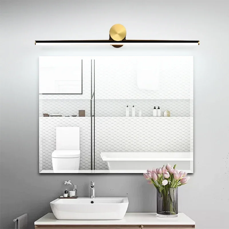 Imagem -02 - Modern Led Mirror Light para Banheiro Luz de Parede Pias Preto e Branco Vaidade do Quarto Luminárias 40 cm 60cm