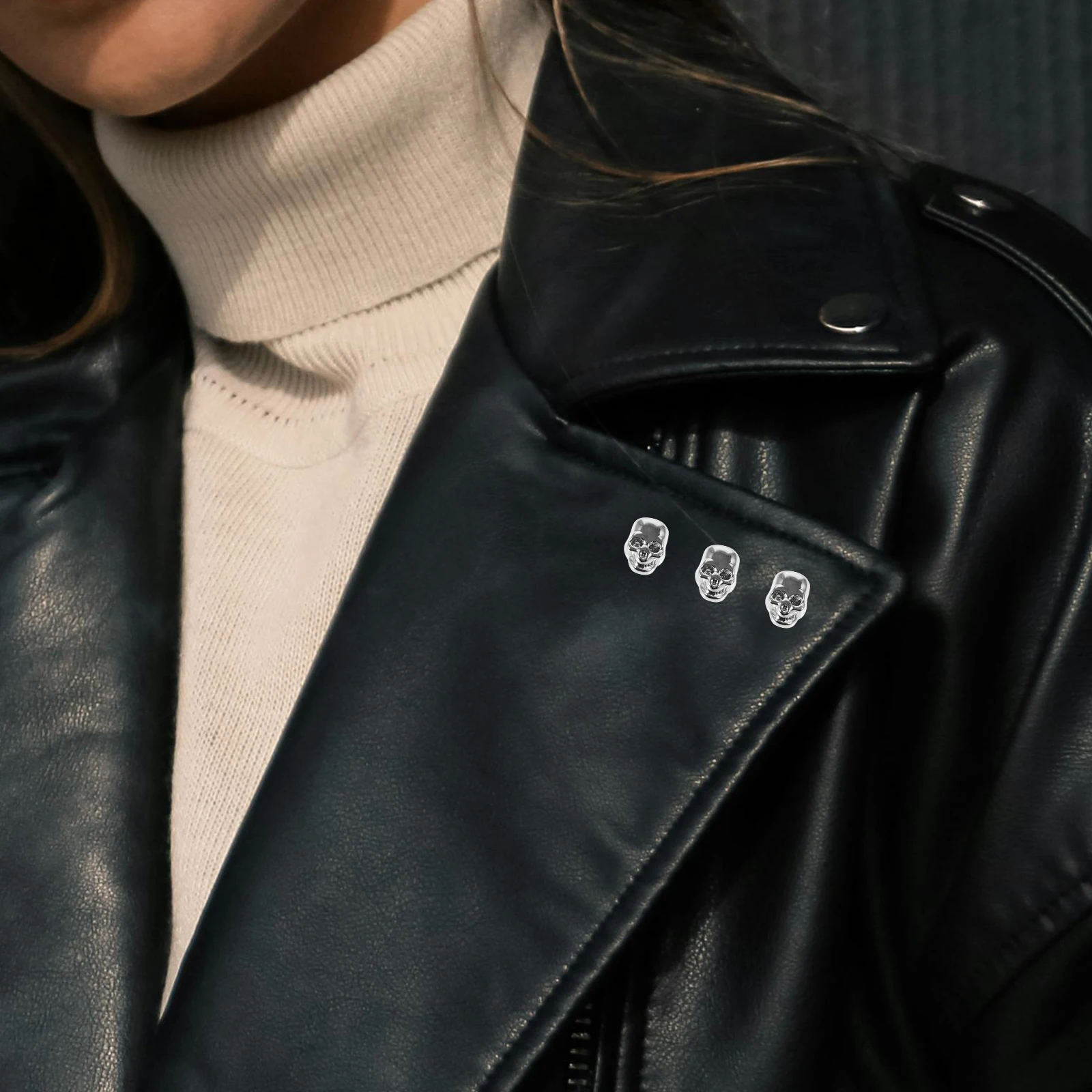 

20pcs Silver Clothing 5x7mm Punk Spike Studs Diy Studs for Clothes DIY Ghost Rivet Stud Metal Accessories