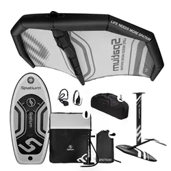 Spatium Windfoil and Hydrofoil Board with Hydrofoil Inflatable Hydrofoil Board with Inflatable Wind Wing Foil for Water Sports