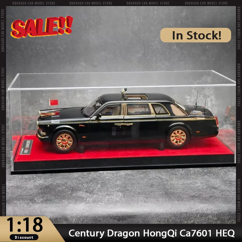 

New In Stock Century Dragon 1:18 HongQi Ca7601 Parade Inspection Vehicle Alloy Car Miniature Diecast HongQi Ornaments Custom Toy