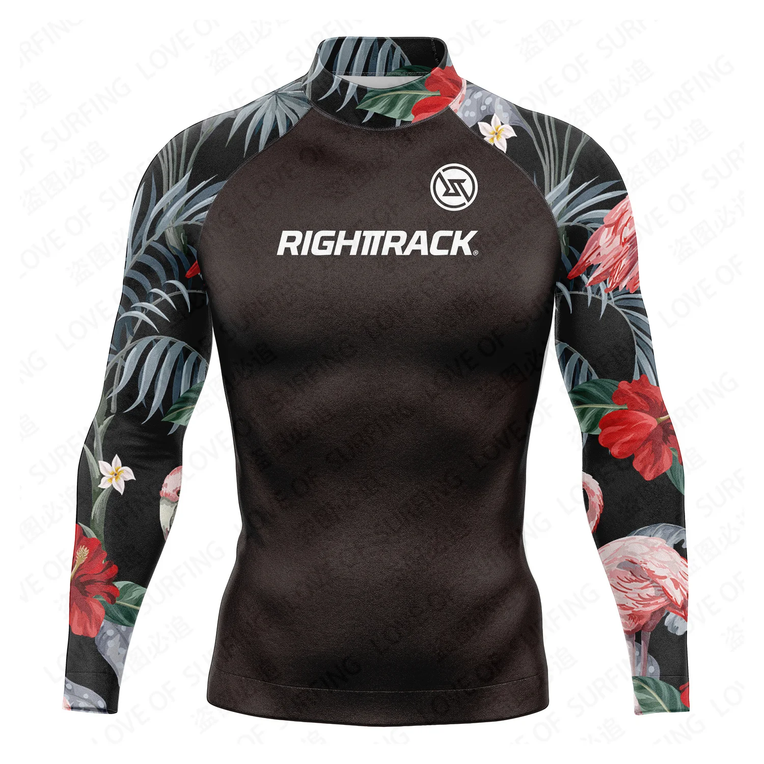 

Summer New Long Sleeve Rashguard Swimsuit men Tropical Printed Swimwear Surfing Quick Drying Tight Fitting Clothing Diving Suit