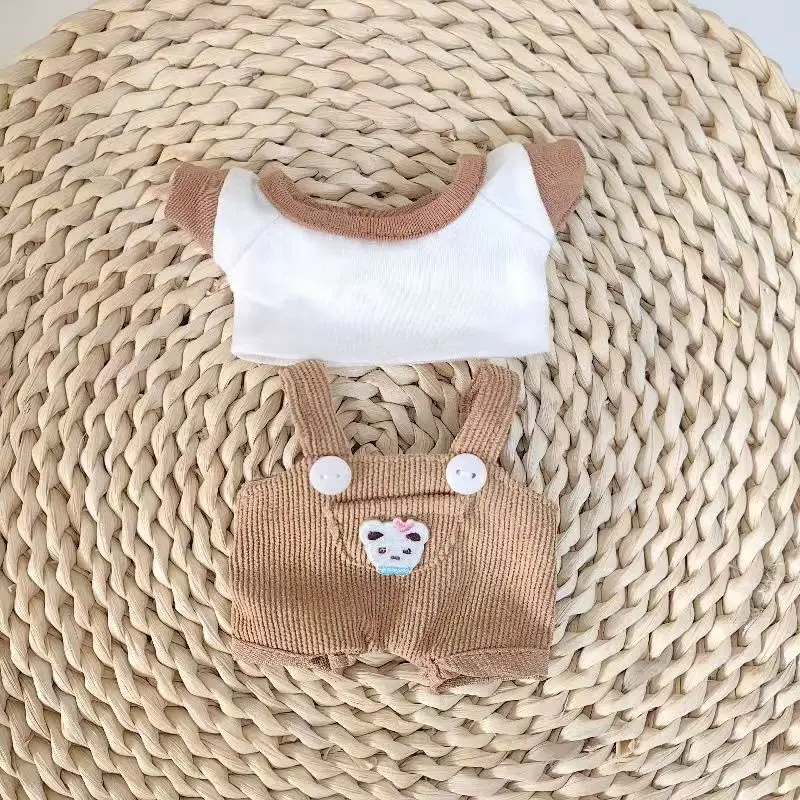 

Костюм на подтяжках для куклы Labubu 17 см, универсальный цветной наряд, аксессуары для кукол, модный дизайн, милый маленький медвежонок, звезда