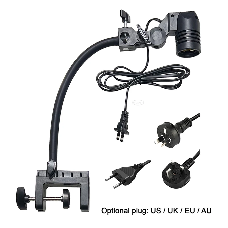 AS-E27 Soft Tube Par30 Lamp Holder Led Fixture E27 Spotlight Housing With Clip for Aquarium Lighting