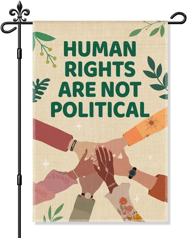 Human Rights Garden Flag, Funny LGBTQ Gay Resist Yard Flags for Outside, Inclusion And Equality Yard Sign, Social Justice La SSL