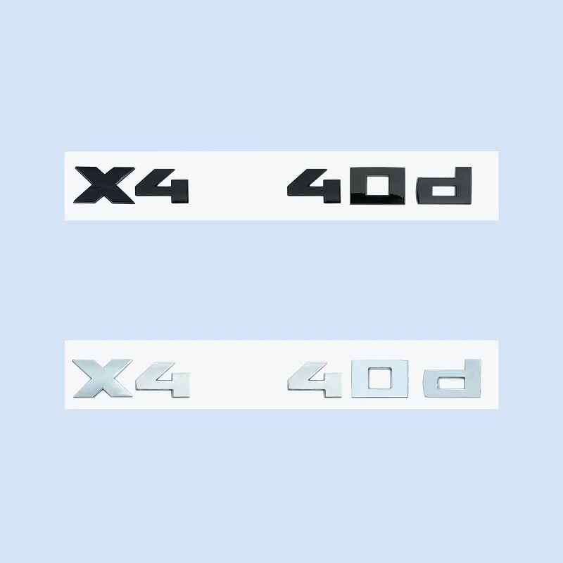 Chrome Black 3D Numbers M X4M40i X4M40d X4M50d X4 M40d M40i ABS Emblem for BMW X4 Series F26 G02 Car Trunk Badge Logo Sticker