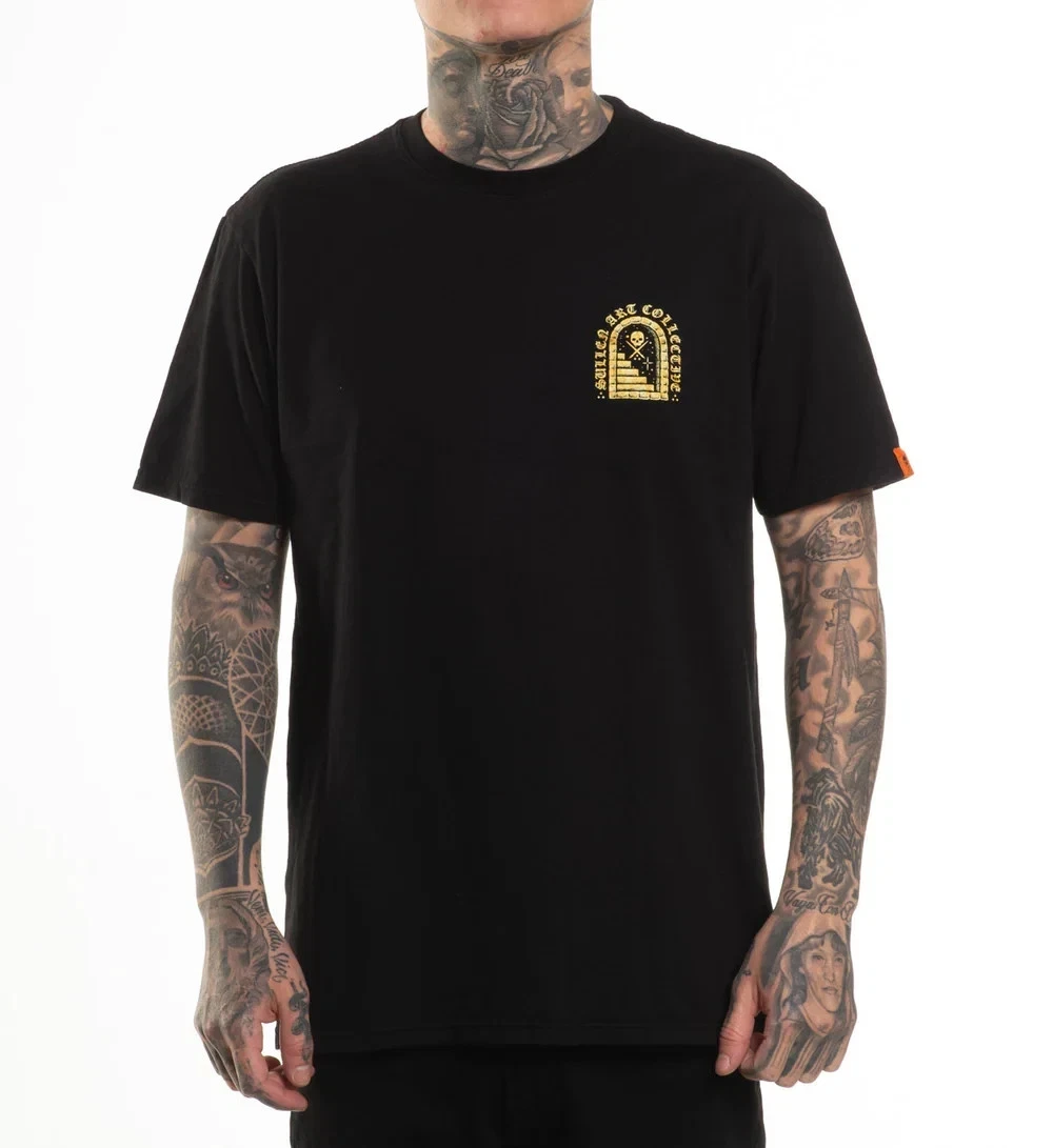Sullen Art Collective True Artist Pin Up Tattoo Men Premium Tee WELCOME HOME High-end Luxury Unisex Style Both of Men and Women