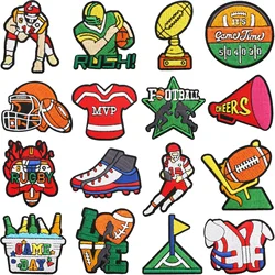 Giochi di Football americano Patch ricamata per abbigliamento giocatore di Rugby fan Appliques casco Jersey Trophy Iron on Cheers Emblem