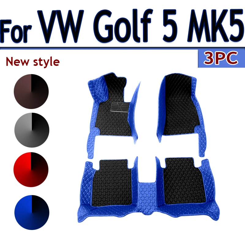 

Custom Made Leather Car Floor Mats For VW Volkswagen Golf 5 MK5 2004 2005 2006 2007 Carpets Rugs Foot Pads Accessories