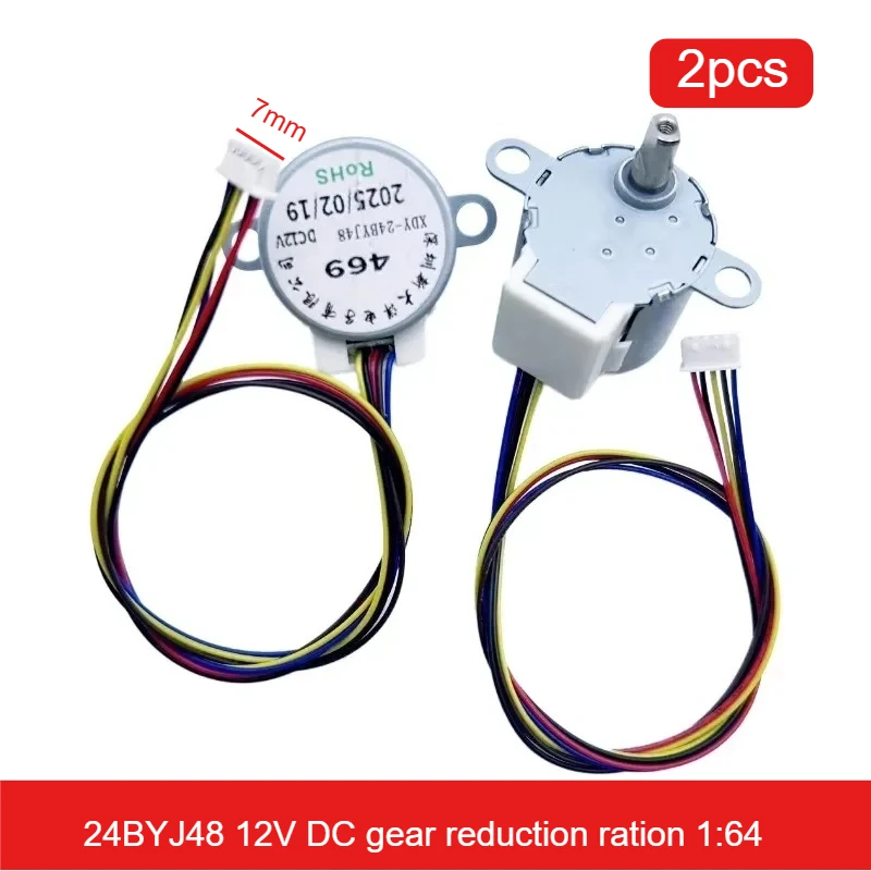 24BYJ48-469 DC  Motor 12V Security Monitoring for Stepper Motor 4-Phase 5-Wire Gear Reduction Ration 1/64