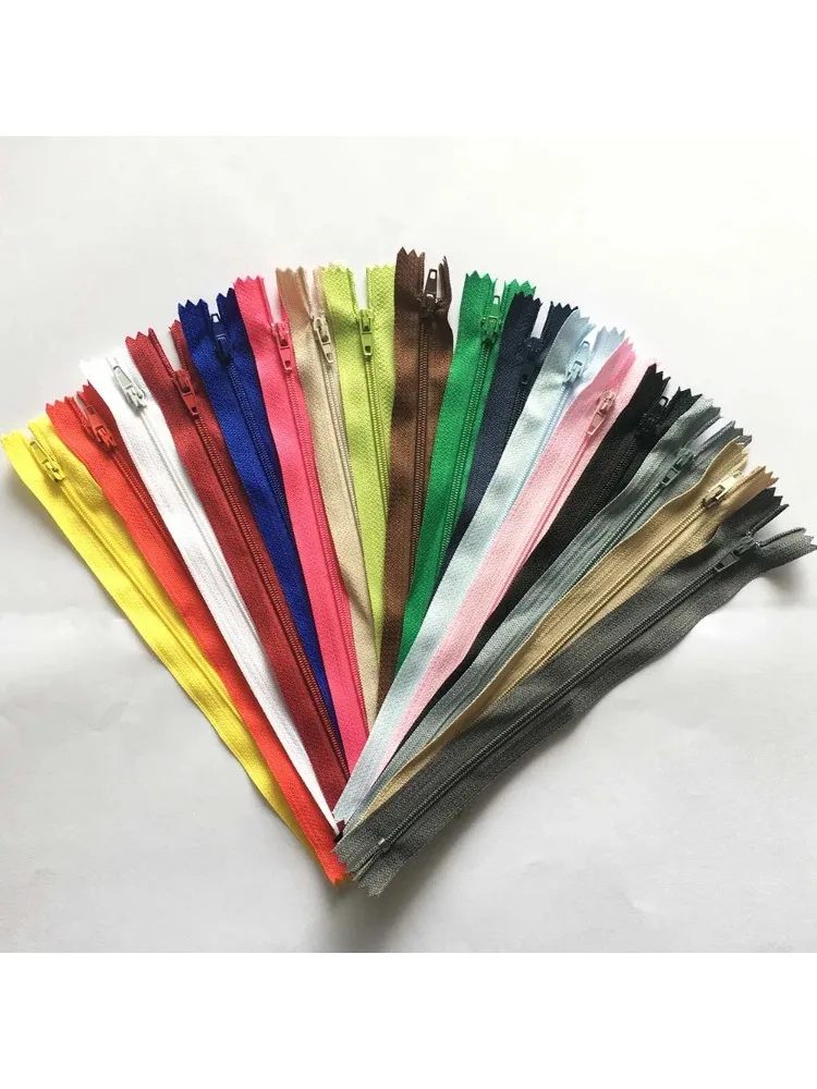 10 Stück Nylon-Reißverschluss Zip 3 #   12 / 15 / 20 / 25 / 30 / 35 / 40 / 45 / 50 / 55 / 60 cm (4,8~24 Zoll) Reißverschlüsse Nähzubehör