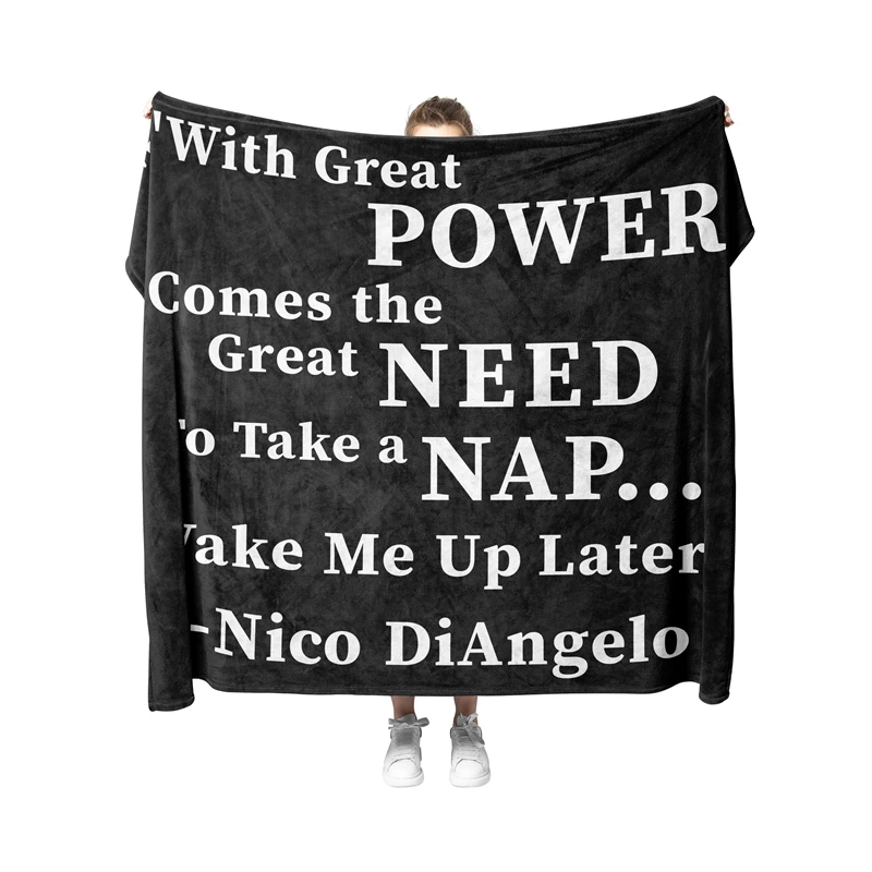 Aertemisi Nico DiAngelo Quote Pet Blanket for Small Medium Large Dog Cat Puppy Kitten Couch Sofa Bed