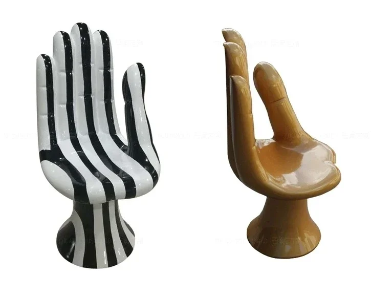 S Design Fiberglass Lounge Chair Shaped Buddha Hand Chair