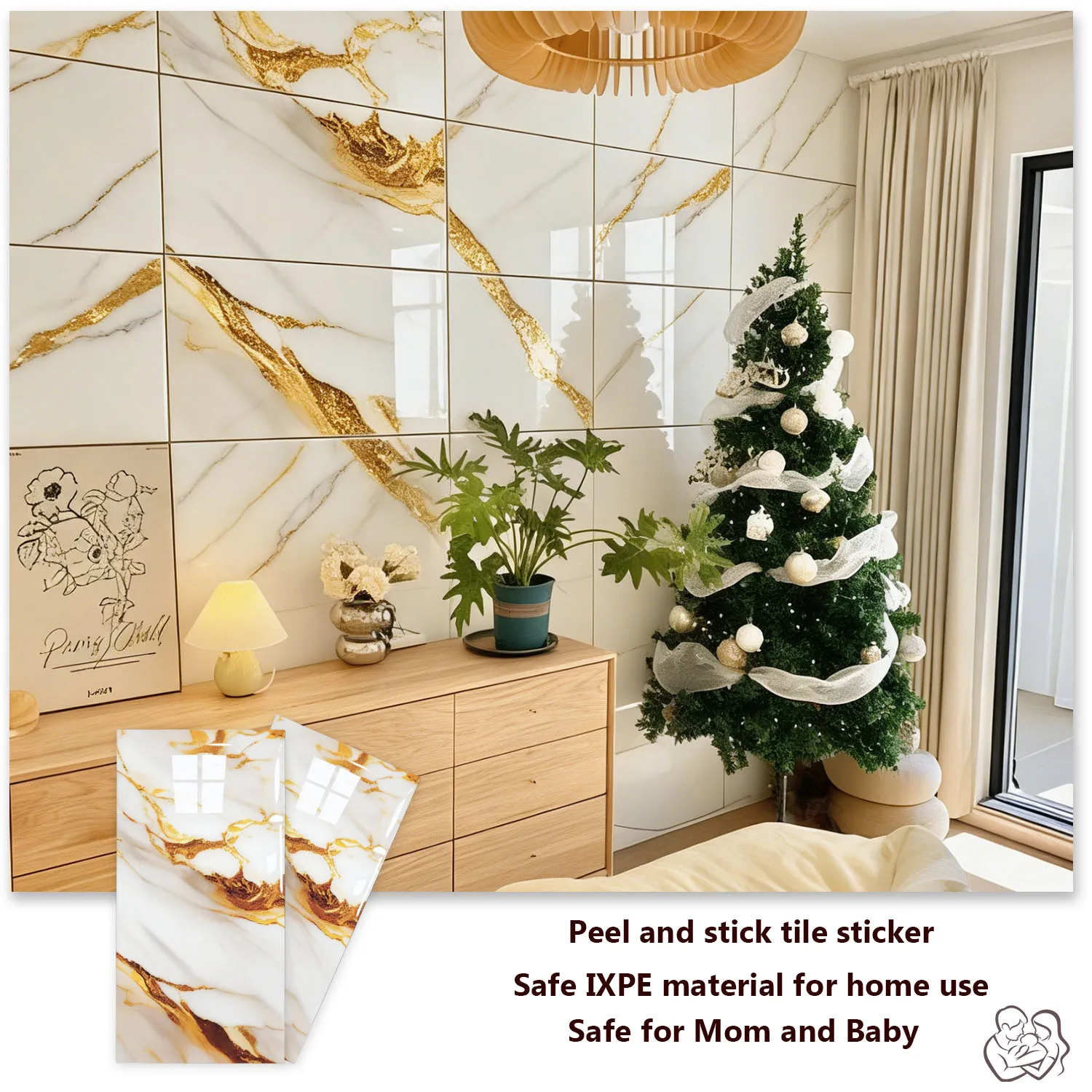 

Wall Decals For Bedrooms Furniture And Cabinets Decorative Films Home Decor Waterproof Self-Adhesive Wallpaper Bathroom Stickers