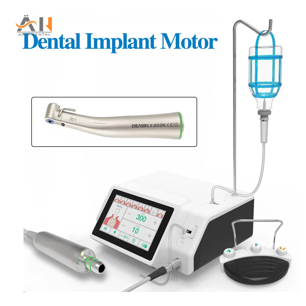 

Dental LED Implant System Surgical Brushless Motor with 20:1 Contra Angle Handpiece For Dental Orthopedic surgery /Implantation