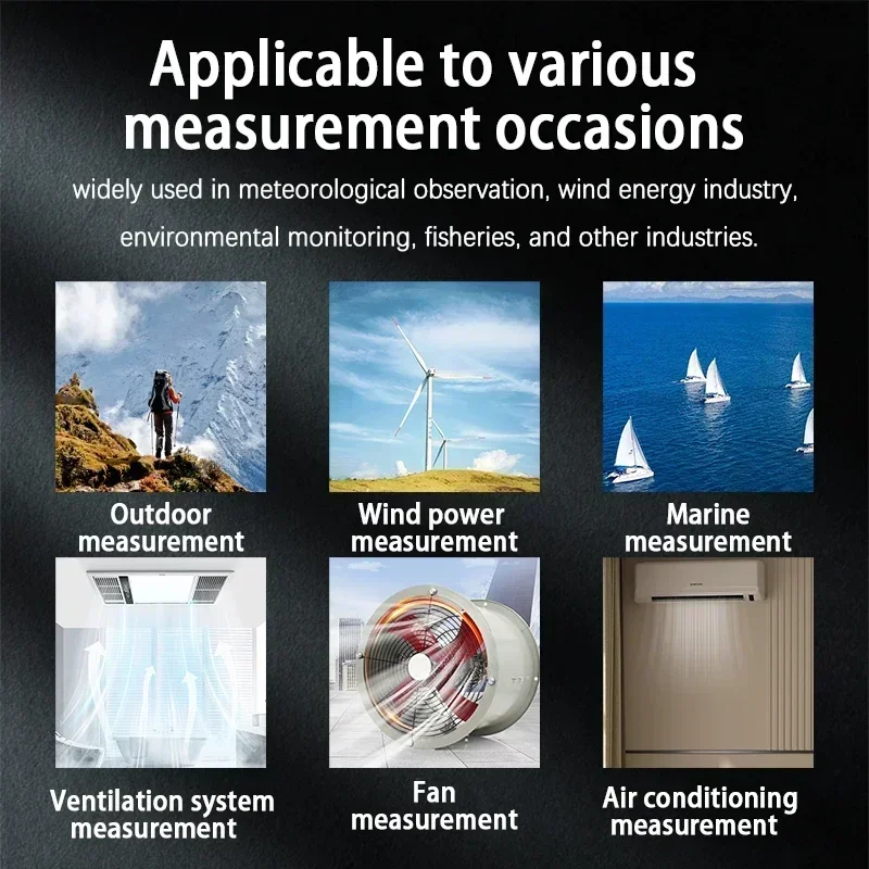 Portable Anemometer Air Volume Wind Temperature And Humidity Measurement Anemometer ZOYI Handheld ZT-FS1 High Precision