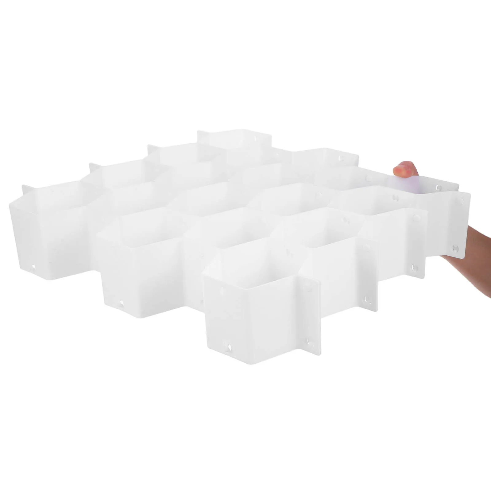 

1Pcs Honeycomb Plastic Drawer Divider Short Version Household Storage Organizer Free Combination Partition for Makeup Socks