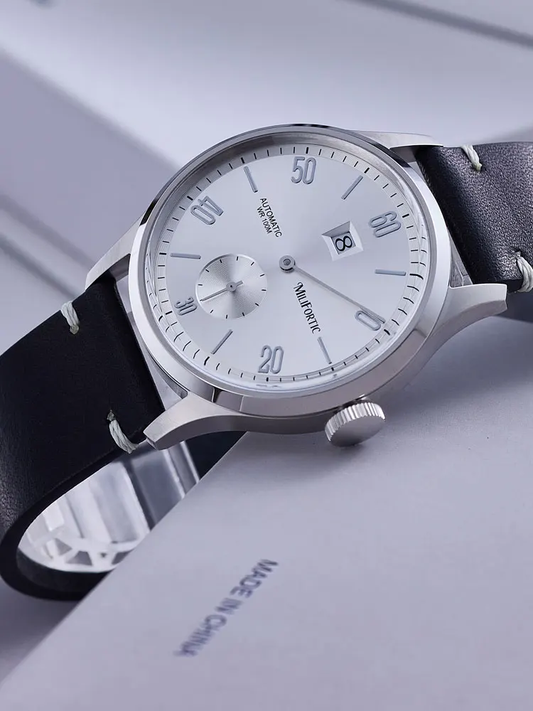 Milifortic 38mm Watch Men Automatic Jumping Hour ST17T Movement R088 Date Sapphire Crystal Leather Mechanical Watches 10Bar - Image 5