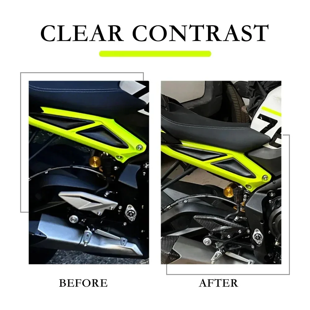 Защитные пластины для пятки из углеродного волокна для Triumph 765 R/765 RS (2016-2024) и S660 — аксессуары для обтекателей подножек мотоцикла