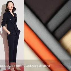 Elastic TR Blended Fabric Work Attire Business Suit Pants Wrap Skirt Cloth for Dress Diy Apparel Sewing Material By The Meter