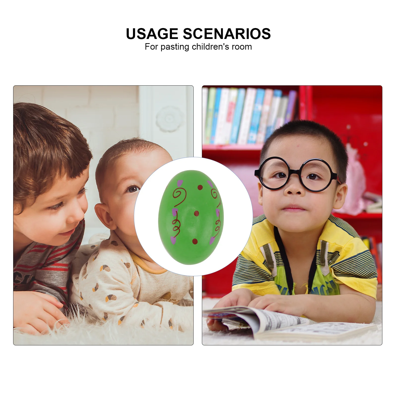 

4Pcs Wooden Egg Maracas Random Color Music Shakers Educational Percussion Instrument for Preschool Kids Fun Wooden Egg