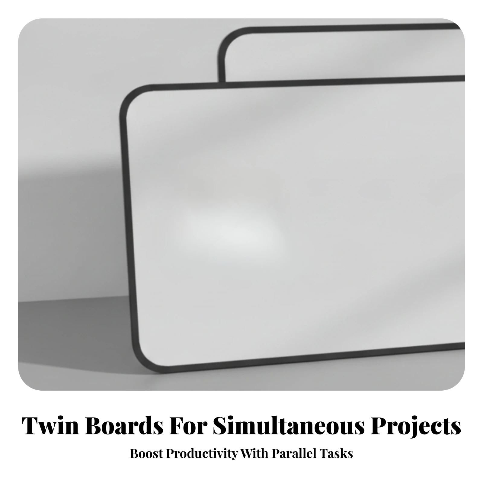2 Pieces Magnetically-Attracted Whiteboard with Markers Convenient Desktop Whiteboard Dry Erase Board Long-Lasting Smooth