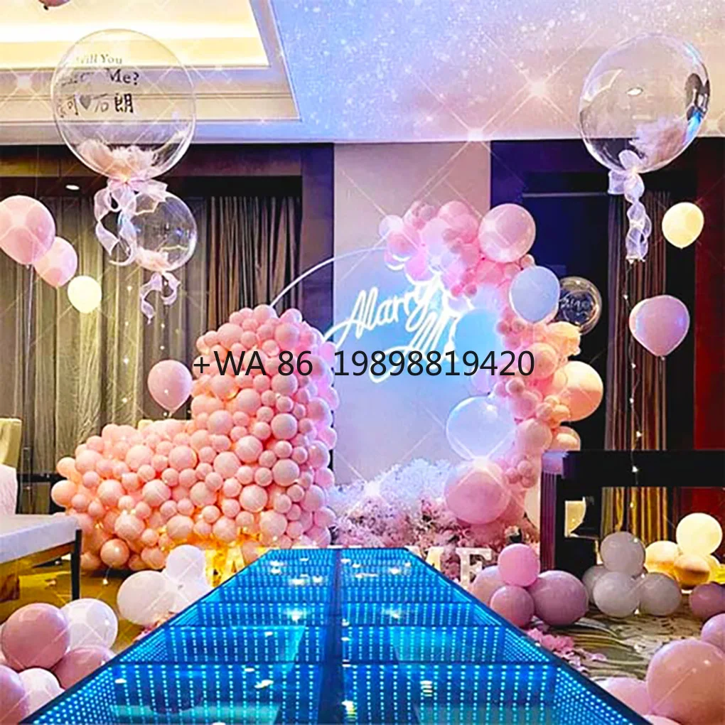 Pool Cover Dance Floor With Led Fill Light Vinyl Wrap Dance Floor