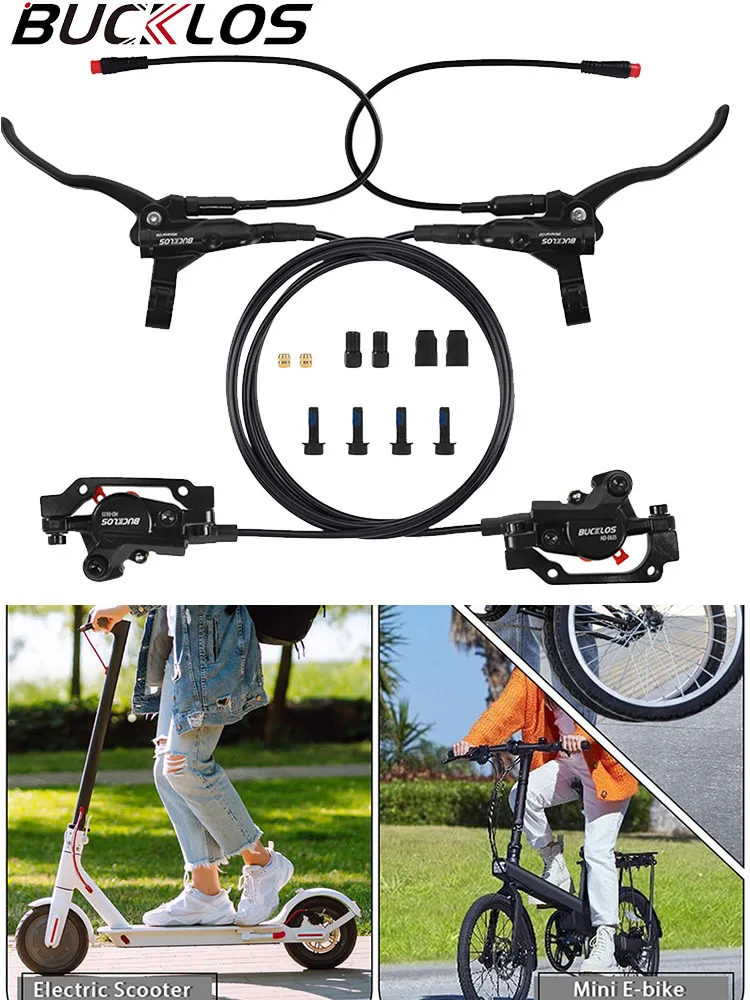 AliExpress BUCKLOS Bicycle Hydraulic Disc Brake Set 2 Piston Oil Pressure MTB Brake 1100/1800mm Disc Brake for E-Bike Scooter Mtb Folding B