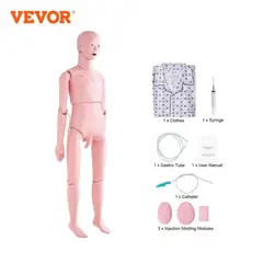 VEVOR Nursing Training Manikin Male Life Size Demonstration Human Manikin Multifunctional Education Teaching Model Supplies PVC