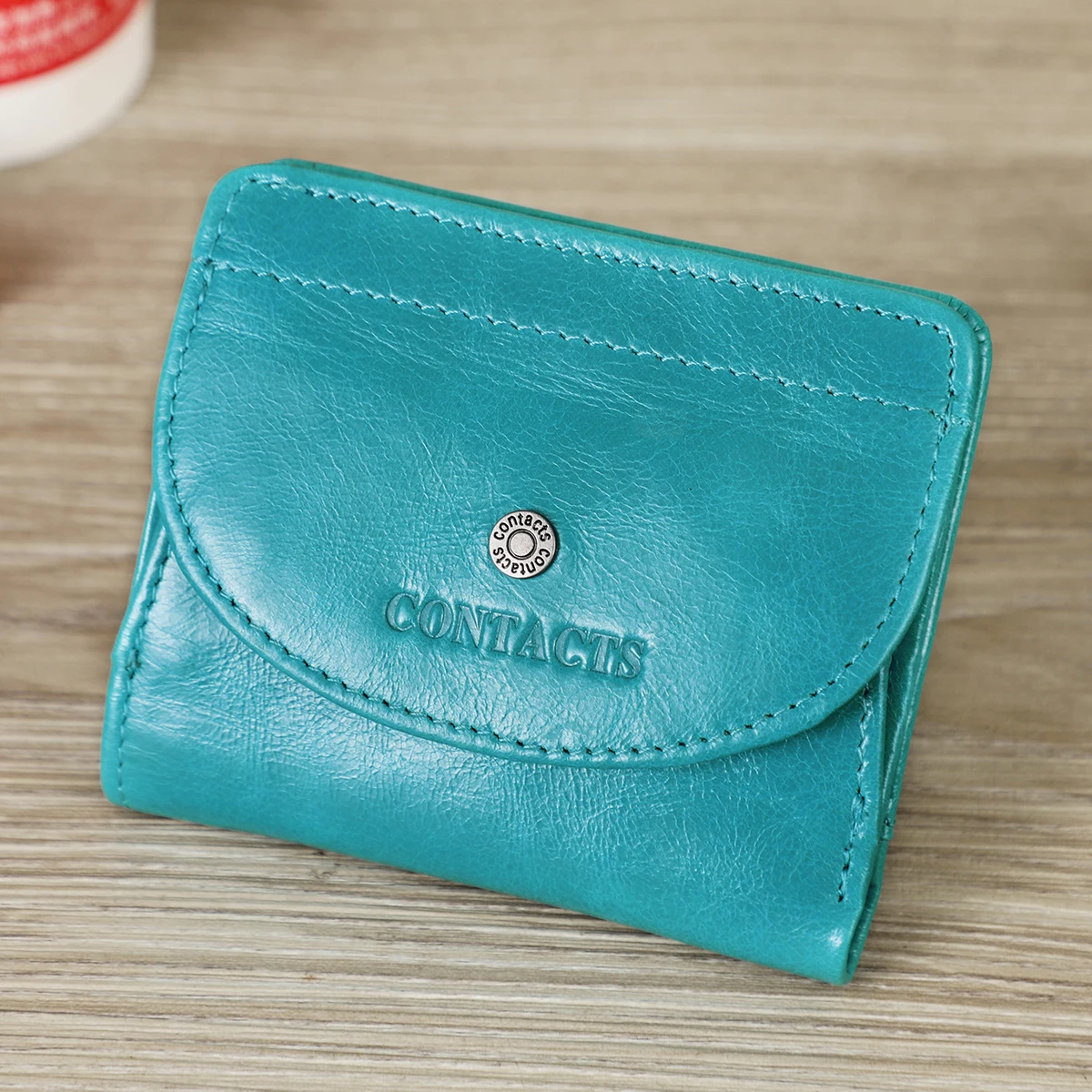 Contact'S Fashion Genuine Leather Designer Wallets Luxury for Women Small Coin Purse Women Card Holder Mini Clutch