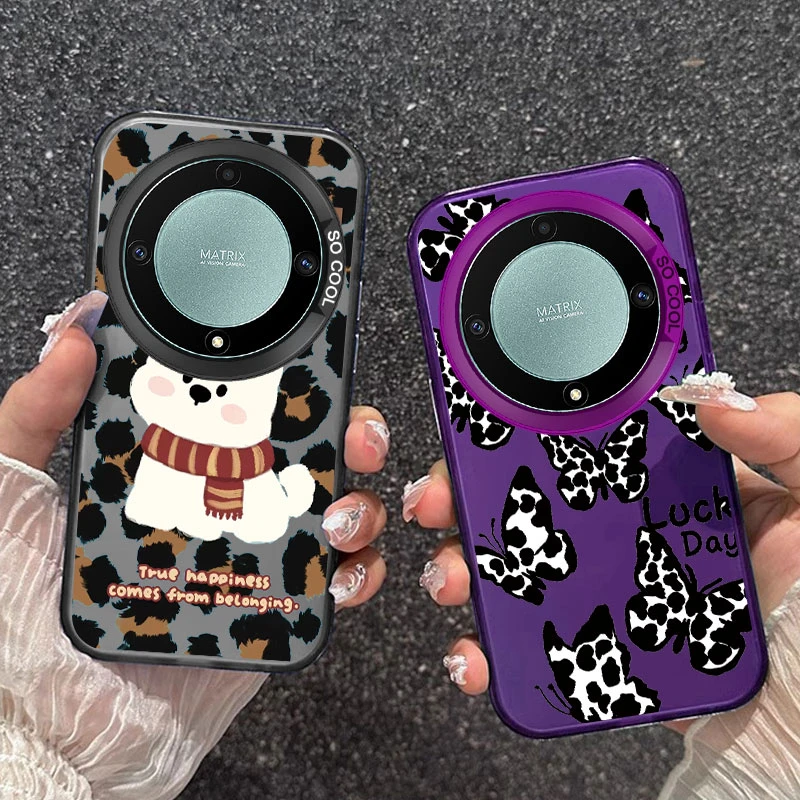 Bonito borboleta gato caso de telefone forhonor 200 pro 200 lite x9a x8a x7a 90 70 90 lite x8b 5g silicone à prova de choque popular luxo copa
