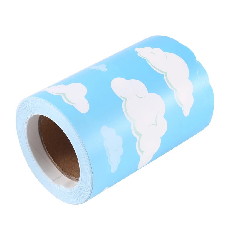 Scalloped Bulletin Board สติกเกอร์ขอบ Bulletin Board สติกเกอร์ขอบ Board Trim สําหรับตกแต่งห้องเรียน 32.8 ฟุต