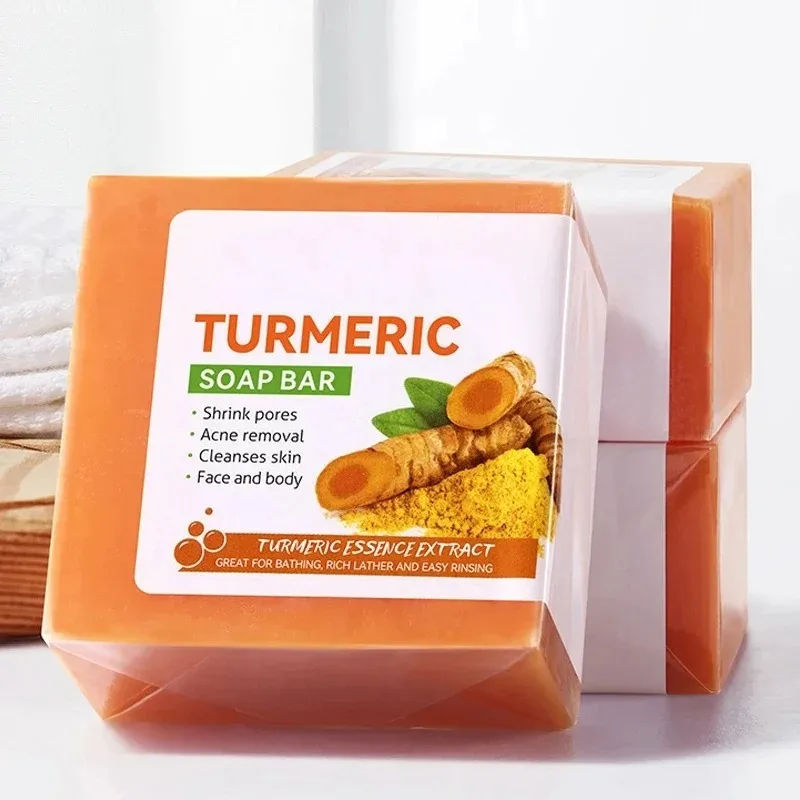 

Handmade Turmeric Soap - Skin Brightening Body Wash, Dark Underarm & Leg Lightener, Natural Cleanser for Glowing Skin