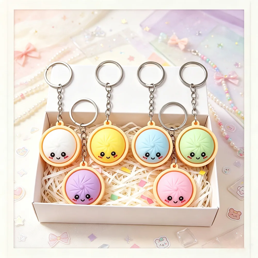 1-6Pcs Dumpling Keychains Cute - Party Favor Bag ulasan dan harga