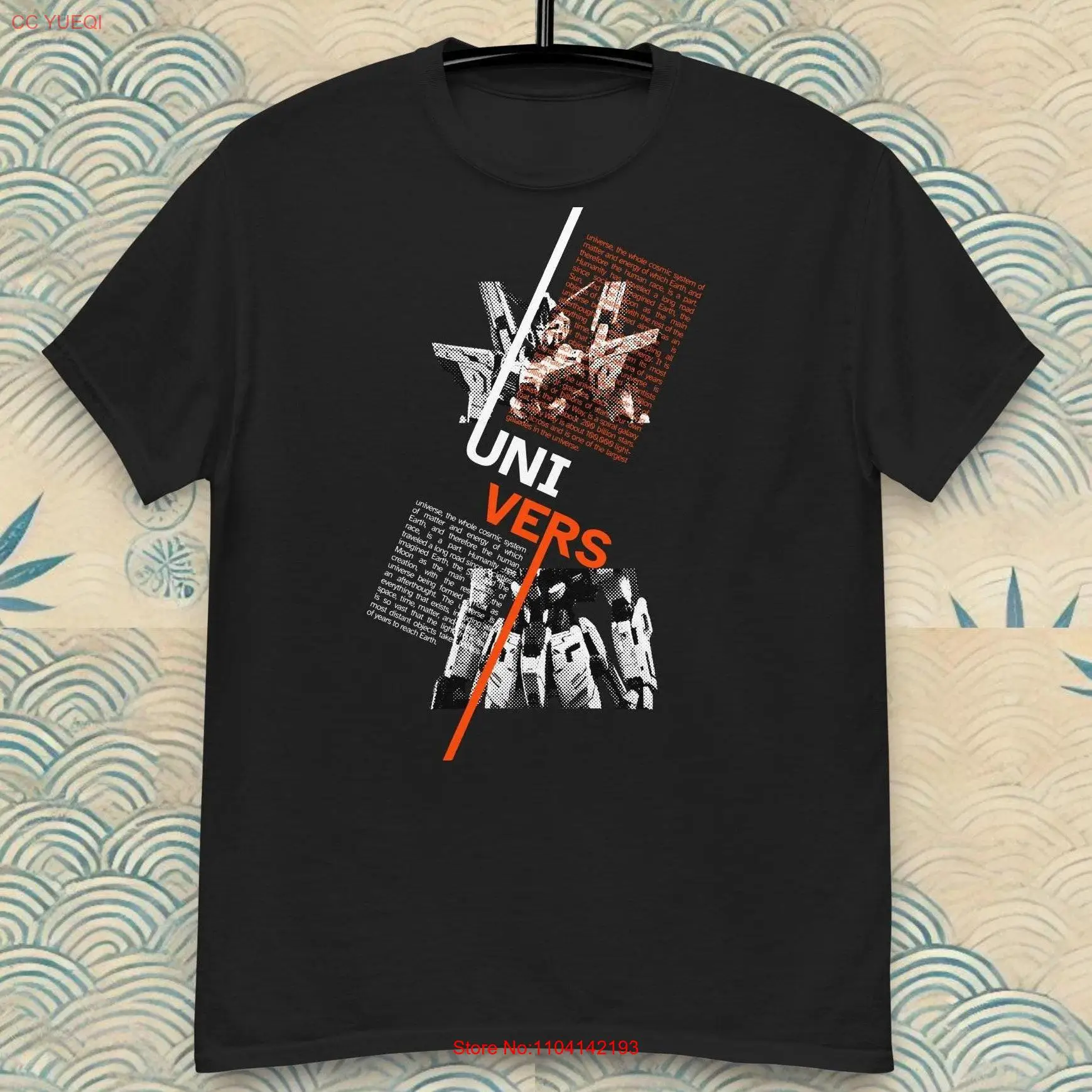 UNIVERS Robot Design T Shirt Futuristic Japanese Inspired for Sci Fi Fans long or short sleeves