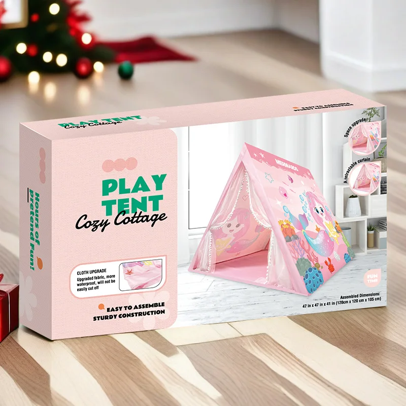 Tente triangulaire, maison de jouets, tissu conique, Communication interactive Parent-enfant, meilleurs jouets de fête en famille