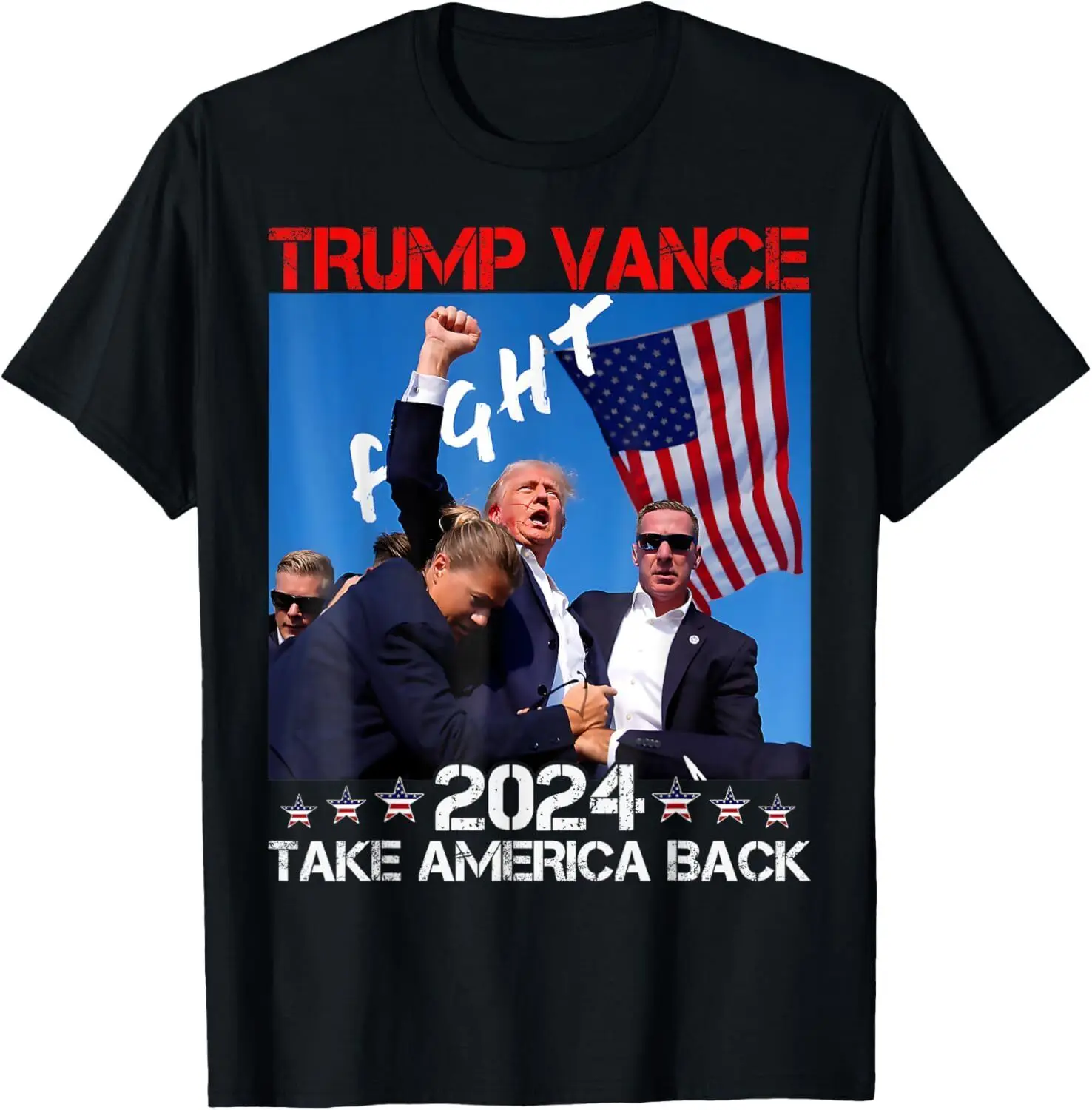 Trump Vance 2024 Donald Trump J.D. Vance Take America Back T-Shirt