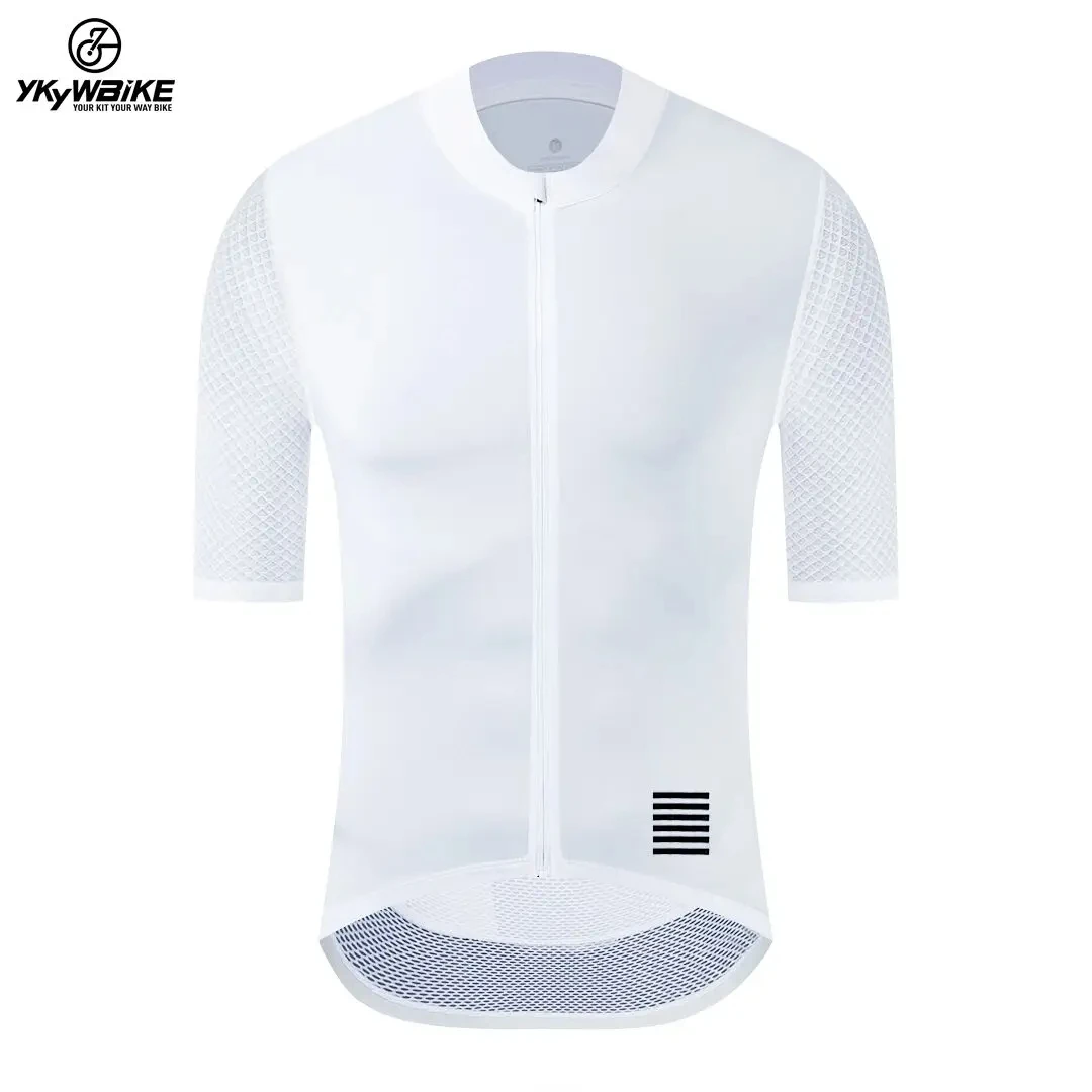 YKYWBIKE Sommer Herren Pro Radtrikot Atmungsaktive MTB Shorts Ärmel Fahrradbekleidung Taschen Mountainbike Rennrad – Detail 16
