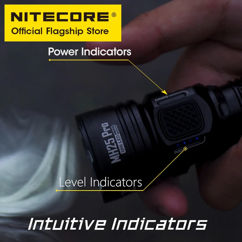 NITECORE MH25 Pro USB-C torcia ricaricabile torcia di ricerca a lungo raggio da 705 metri, UHi 40 LED Beam NL2153HP 5300mAh 21700 batteria