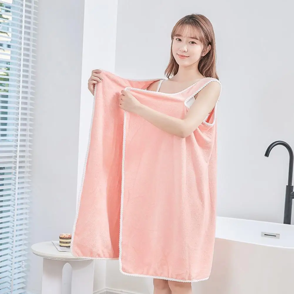 

Water Absorbent Towel Soft Spa Bath Towel Wrap with Button Closure for Women Quick Drying Shower Robe for Women for Women