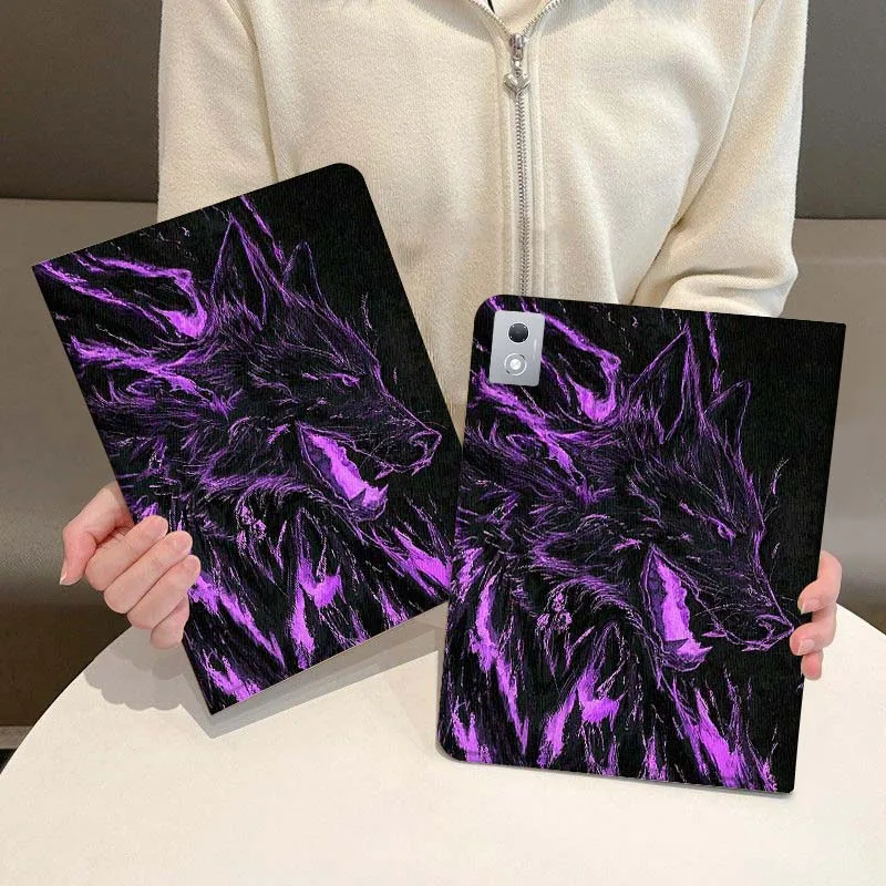 

Wolf Cool Dark Line Pattern Tablet Case For Lenovo Xiaoxin Pad Pro GT plus 8.8 11 10.6 Y700 Y900 Go 8.8 Tab K11 10 P11