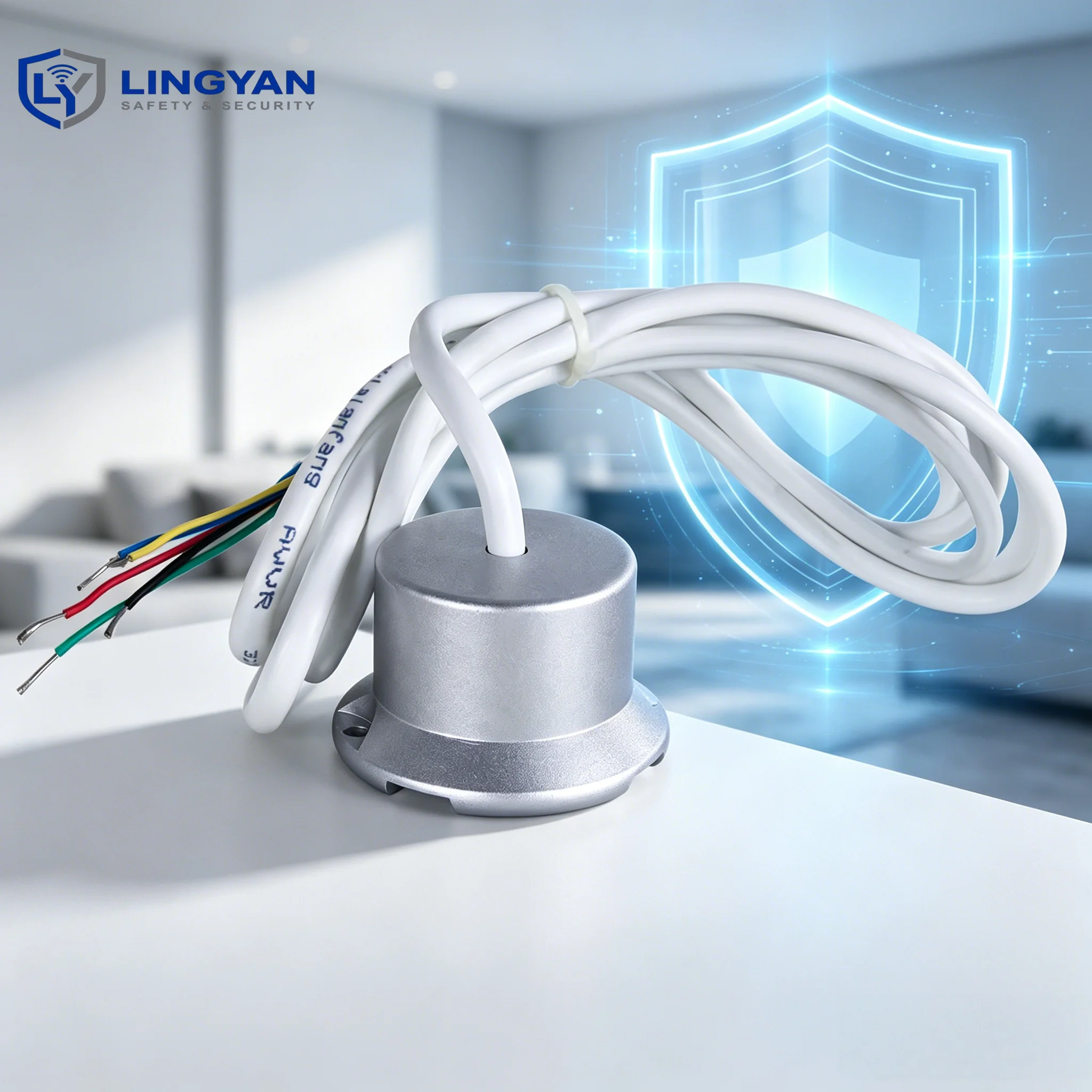 Security Alarm Flood Detector, 12V DC design, NC NO relay output and 1000mm cable for leak detection