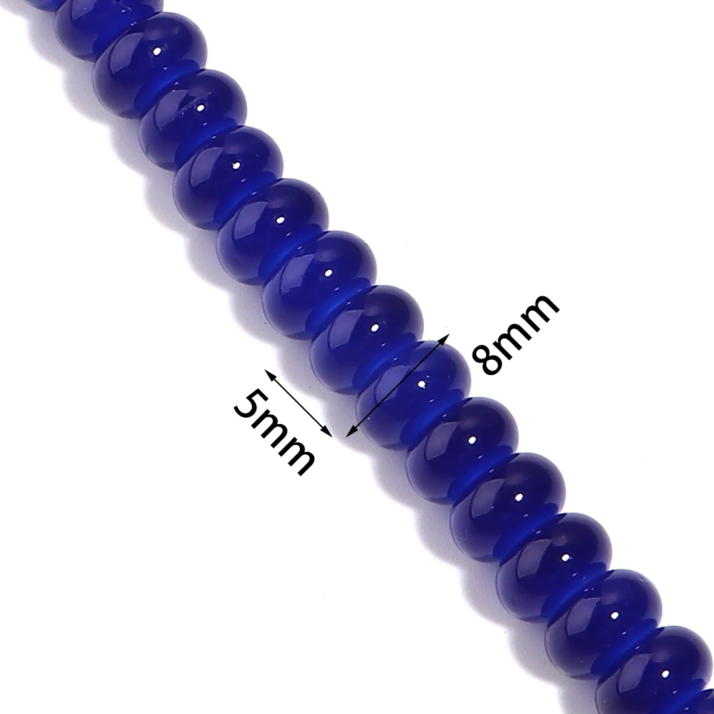 5X8mm Solid Color Jade Imitated Glass Bead Round Loose Spacer Beads for Jewelry Making Handmade DIY Bracelet Necklace Accessorie