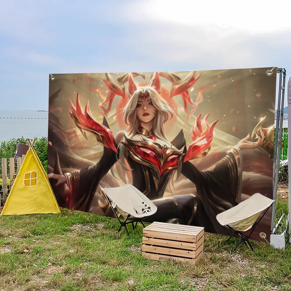 Faker Ahri SKT T1 LOLS Game LeBlanc flag For Picnic Party Art Home Decoration Outdoor Camping Banner