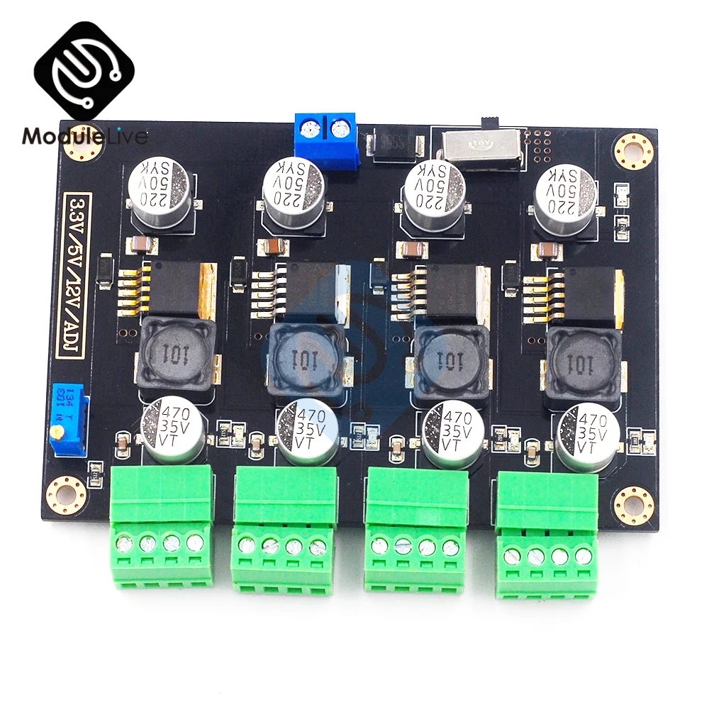 LM2596 multi-channel Multiplex Switching Power Supply 3.3V 5V 12V ADJ Adjustable Voltage Output Power Supply Module for Student