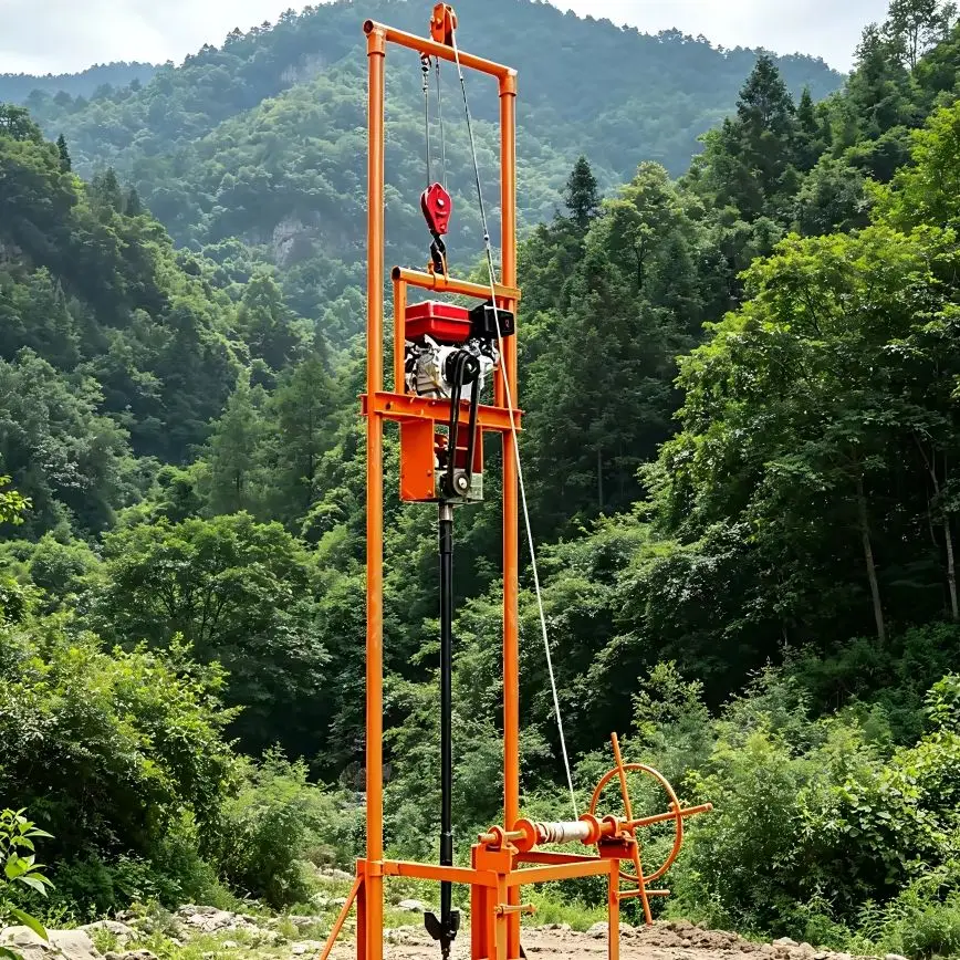 Customized High-Quality Portable Water Well Drilling Rig  Mini Size  Dual-Fuel Compatibility for Petrol & Diesel Use