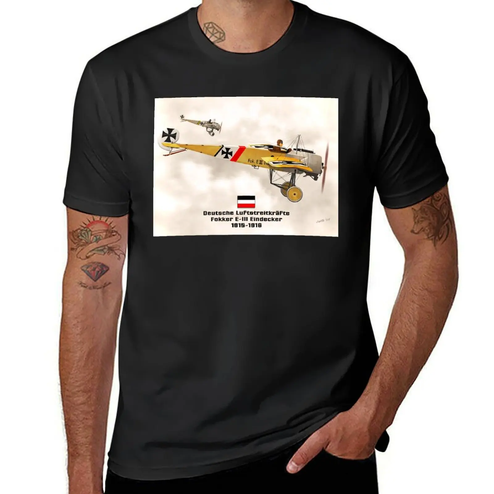 Aircraft Fokker E3 Eindecker German Fighter Planes T-Shirt tees kawaii clothes mens funny t shirts